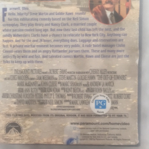 3/$25 VTG. 1999 VHS#334483 Video Tape THE OUT OF TOWNERS. Steve Martin - Picture 4 of 6